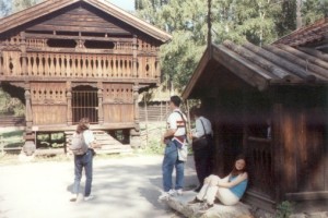 alte Holzhäuser im Nationalmuseum bei Olso